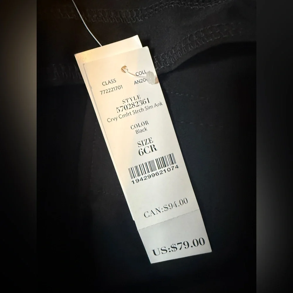 White House Black Market NWT Black Curvy Slim Ankle Sz 6 - Picture 4 of 9